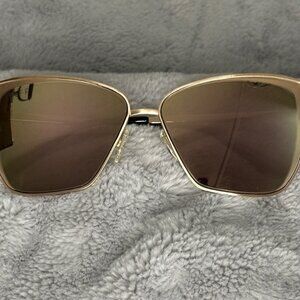 DIFF Eyewear - Grace Brushed Gold + Cherry Blossom Mirror Sunglasses